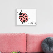 Red Vector Ladybug Canvas Afdruk (Insitu (Woonkamer))