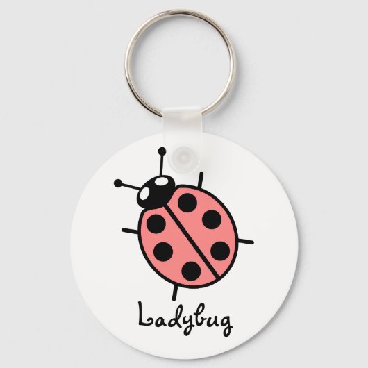 Red Vector Ladybug Sleutelhanger (Voorkant)