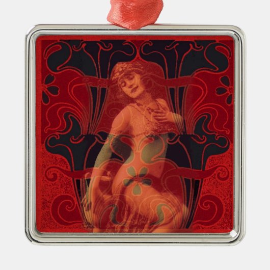 Red Veil Metalen Ornament (Voorkant)