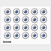 Red Vein Eyeball Blue ID541 Ronde Sticker (Vel)