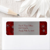 Red Velour & Silver Snowflakes Etiket (Insitu)