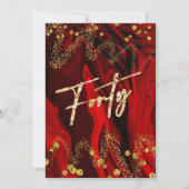 Red Velvet 40th Birthday Veertig Kaart (Achterkant)