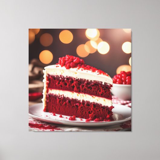 Red Velvet Cake Canvas Afdruk (Voorkant)