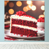 Red Velvet Cake Canvas Afdruk (Insitu (Houten vloer))