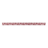 Red Velvet Cake Elegant Damask Print Satijnen Lint (Voorkant)