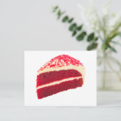 Red Velvet Cake Slice Briefkaart (Staand voorkant)