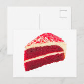 Red Velvet Cake Slice Briefkaart (Voorkant / Achterkant)
