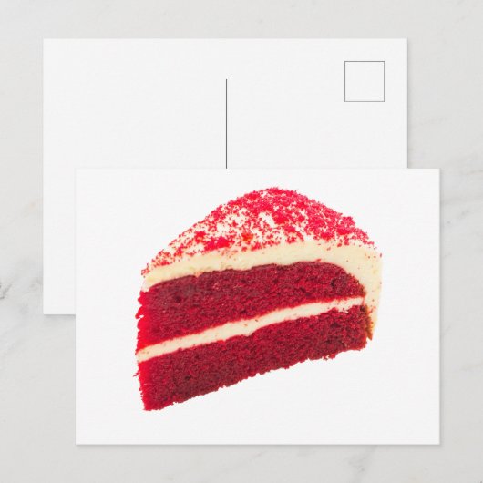 Red Velvet Cake Slice Briefkaart (Voorkant / Achterkant)