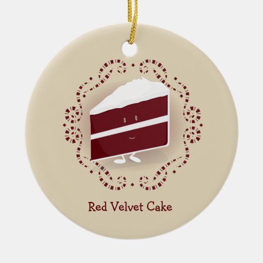 Red Velvet Cake | Versiering Keramisch Ornament (Voorkant)