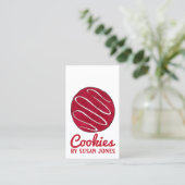 Red Velvet Cookie Bakkerij Gebak Chef Business Foo Visitekaartje (Staand voorkant)