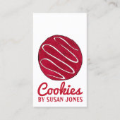 Red Velvet Cookie Bakkerij Gebak Chef Business Foo Visitekaartje (Voorkant)