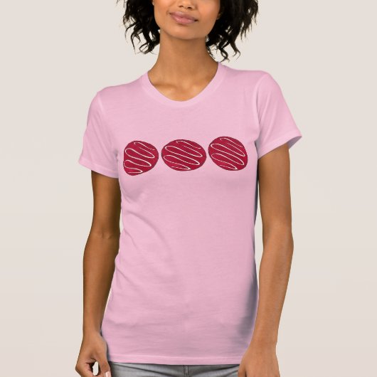 Red Velvet Cookie Cream Cheese Frosting Baker Food T-shirt (Voorkant)