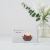 Red Velvet Cupcake bakkerij Visitekaartje (Staand voorkant)