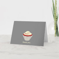 Red Velvet Cupcake Bedankt Card