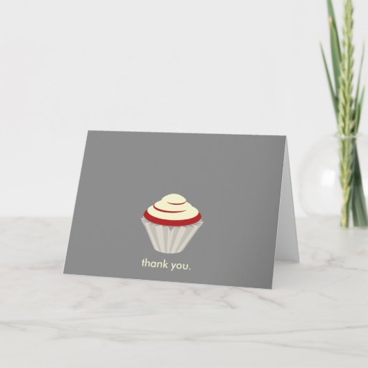 Red Velvet Cupcake Bedankt Card (Voorkant)