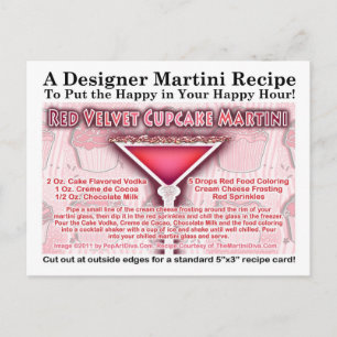 Red Velvet Cupcake Martini Recept Briefkaart