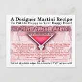 Red Velvet Cupcake Martini Recept Briefkaart (Voorkant)