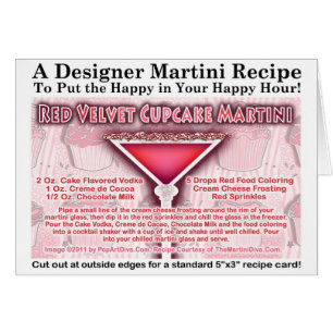 Red Velvet Cupcake Martini Recipe Wenskaart