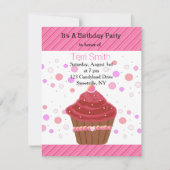 Red Velvet Cupcake Uitnodiging (Voorkant)