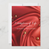 Red Velvet Elegant Foto Viering van het leven Kaart (Achterkant)
