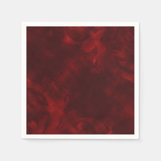 Red Velvet Elegant  Glam Glamour Party Servet (Voorkant)