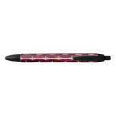 Red Velvet Fleur De Lis Mardi Gras Orleans Patroon Zwarte Inkt Pen (Achterkant)