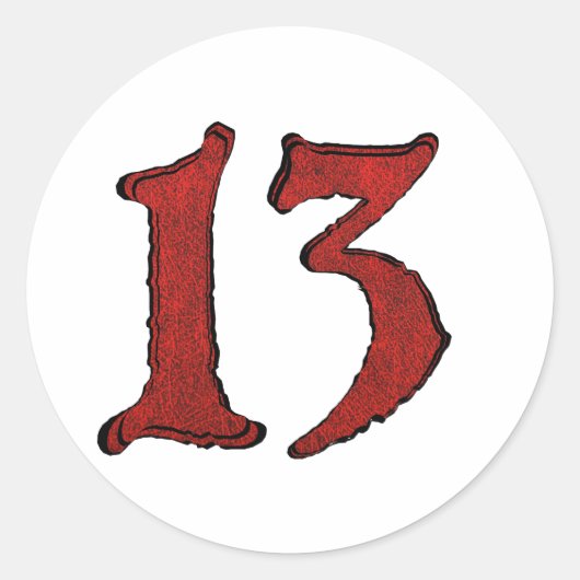 Red Velvet Holiday Number reeks. Ronde Sticker (Voorkant)