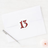 Red Velvet Holiday Number reeks. Ronde Sticker (Envelop)