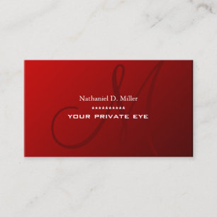 Red Velvet Monogram Visitekaartje