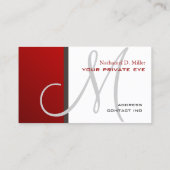 Red Velvet Monogram Visitekaartje (Achterkant)