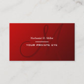 Red Velvet Monogram Visitekaartje (Voorkant)