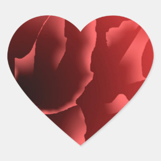Red Velvet Peony Hart Sticker