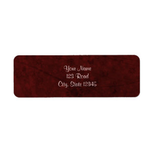 Red Velvet Retro Flowers en Butterflies Abstract Etiket