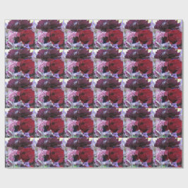Red Velvet Roos Flower Wrapping Paper Cadeaupapier