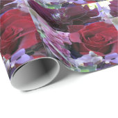 Red Velvet Roos Flower Wrapping Paper Cadeaupapier (Rol Hoek)