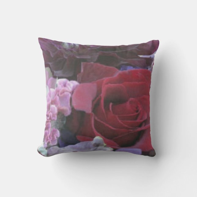 Red Velvet Roos Sierkussen (Voorkant)