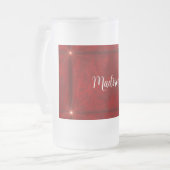 Red Velvet Starbursts Frosted Mok (Voorkant links)