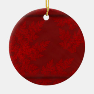 Red Velvet Starbursts Keramisch Ornament