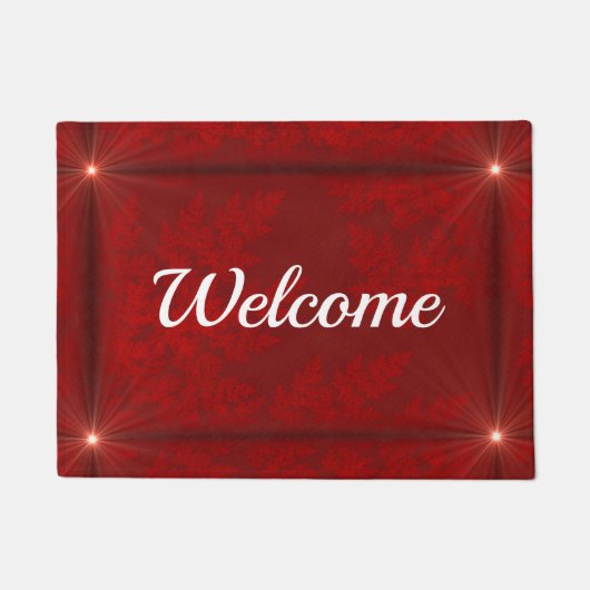 Red Velvet Starbursts Welkom Doormat Deurmat (Voorkant)