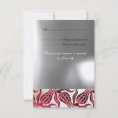 RED VELVET TULIP MONOGRAM Burgundy White Champagne RSVP Kaartje (Achterkant)