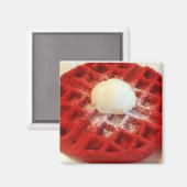 Red Velvet Waffle Magnet (Voorkant / Achterkant)