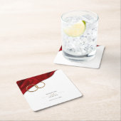 Red Velvet Wedding Coaster Kartonnen Onderzetters (Insitu)