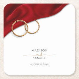 Red Velvet Wedding Coaster Kartonnen Onderzetters