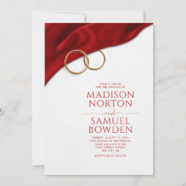 Red Velvet Wedding Invitation Kaart