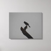 Red-vented Bulbul in Silhouet Stijlvolle foto Canvas Afdruk (Voorkant)