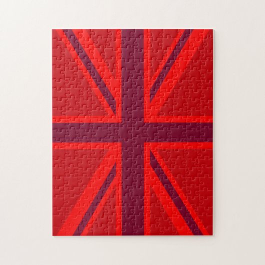 Red Version British Union Jack Decor Legpuzzel (Verticaal)