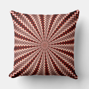 Red Vibration Kaleidoscope Pattern Kussen