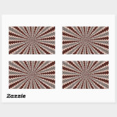 Red Vibration Kaleidoscope Pattern Rechthoekige Sticker (Vel)
