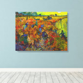 Red Vineyard at Arles, 1888 by Vincent van Gogh Canvas Afdruk (Insitu (Houten vloer))