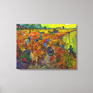 Red Vineyard at Arles, 1888 by Vincent van Gogh Canvas Afdruk